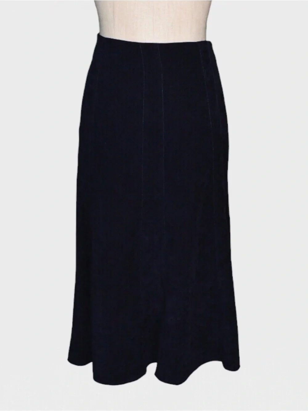 Roz & Ali Navy A-Line Midi Skirt